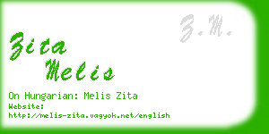 zita melis business card